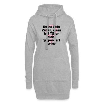 KEIN ZUFALL: TÄTER WERDEN GESCHONT! TÄTER GENDERN♀ - Hoodie-Kleid - Grau meliert - Vorne