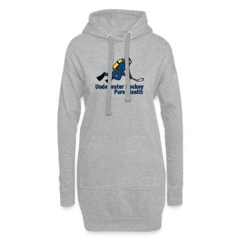 Reine Tarnkunst im Unterwasserhockey - Hoodie-Kleid - Grau meliert - Vorne