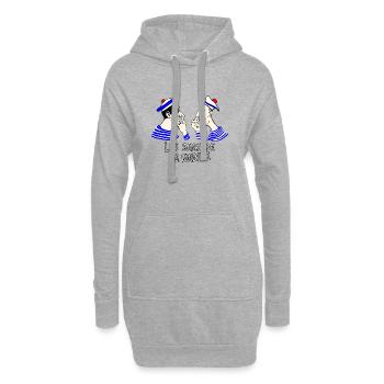 LES GARS DE LA NARINE ! - humour marin décalé - Sweat-shirt à capuche long Femme - gris chiné - Devant