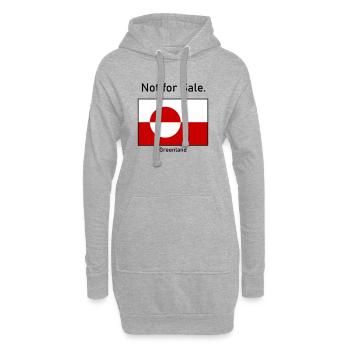 Not for Sale - Greenland Grönland Flagge Flag - Hoodie-Kleid - Grau meliert - Vorne
