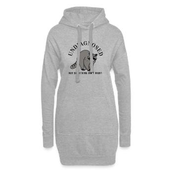Undiagnostiziert, aber irgendetwas stimmt nicht, Waschbär - Hoodie-Kleid - Grau meliert - Vorne