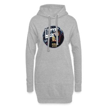Horror Lover Kino Nacht Design - Hoodie-Kleid - Grau meliert - Vorne