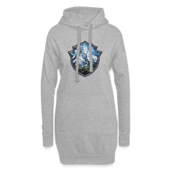 Montagnes - Sweat-shirt à capuche long Femme - gris chiné - Devant