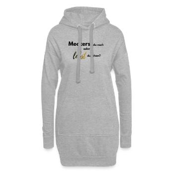Meckerst du noch oder lebst du schon farbig - Hoodie-Kleid - Grau meliert - Vorne