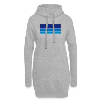 Arrière-plan bleu - Sweat-shirt à capuche long Femme - gris chiné - Devant