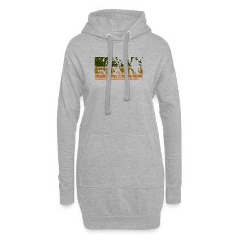 HIntergrund - Vintage Khaki - Hoodie-Kleid - Grau meliert - Vorne