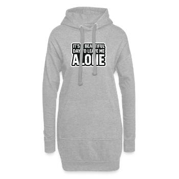 Je veux la paix Laisse-moi tranquille - Sweat-shirt à capuche long Femme - gris chiné - Devant