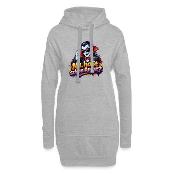 drakula-comic-spruch - Hoodie-Kleid - Grau meliert - Vorne
