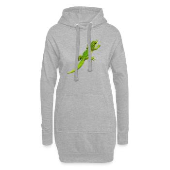 Gecko klettert 1 - Hoodie-Kleid - Grau meliert - Vorne