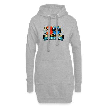 30 - Ich schwitze nicht, ich glänze - Hoodie-Kleid - Grau meliert - Vorne