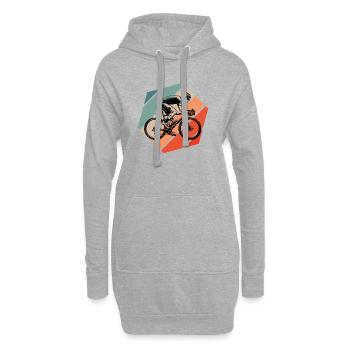 Geschenkidee für einen Roadbike mit Roadbike - Hoodie-Kleid - Grau meliert - Vorne