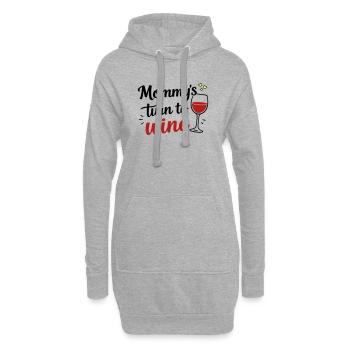 Mommy’s Turn to Wine – Muttertag Fun Design - Hoodie-Kleid - Grau meliert - Vorne