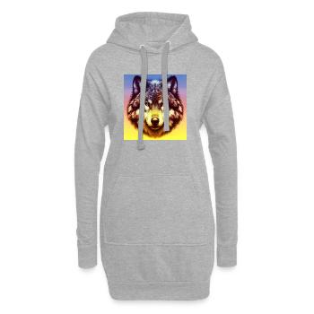Wolf - Hoodie-Kleid - Grau meliert - Vorne