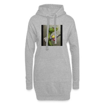 Serpent et électricité - Sweat-shirt à capuche long Femme - gris chiné - Devant