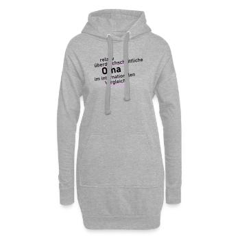 überdurchschnittliche oma - Hoodie-Kleid - Grau meliert - Vorne