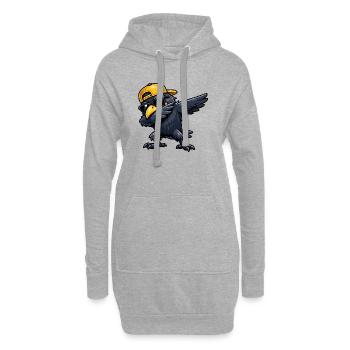 Taponage de Corbeau - Sweat-shirt à capuche long Femme - gris chiné - Devant
