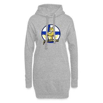 Lighthning2 Finnischer Luchs - Hoodie-Kleid - Grau meliert - Vorne