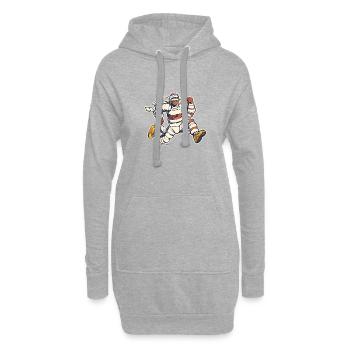 Mamienläuferin - Hoodie-Kleid - Grau meliert - Vorne