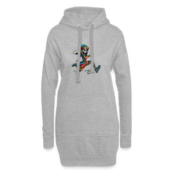 Dia Muertos Runner - Hoodie-Kleid - Grau meliert - Vorne