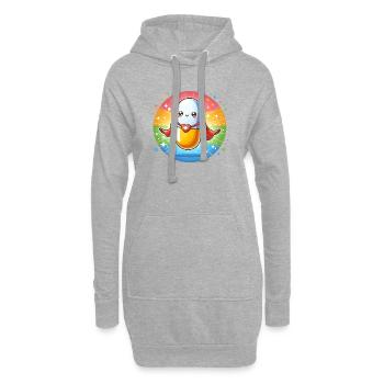 Médecin Médecine Médicament de la Pilule de Super-Héros Infirmière - Sweat-shirt à capuche long Femme - gris chiné - Devant