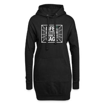 Padel Spieler Life Is Better Inside The Cage Padel - Hoodie-Kleid - Schwarz - Vorne