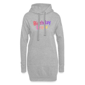 Birthday Crew - Hoodie-Kleid - Grau meliert - Vorne
