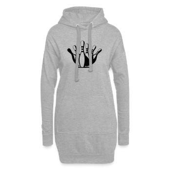 Bowling - Hoodie-Kleid - Grau meliert - Vorne