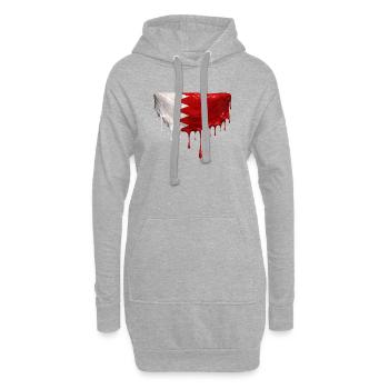 Bahrain Flagge Tropfen Kunst - Hoodie-Kleid - Grau meliert - Vorne