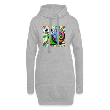 Snail - Hoodie Dress - heather grey - Front