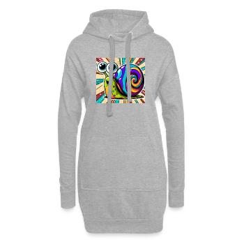 Snail - Hoodie Dress - heather grey - Front
