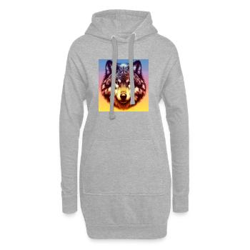 Wolf - Hoodie-Kleid - Grau meliert - Vorne