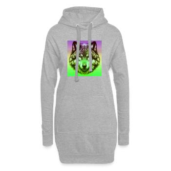Wolf - Hoodie-Kleid - Grau meliert - Vorne