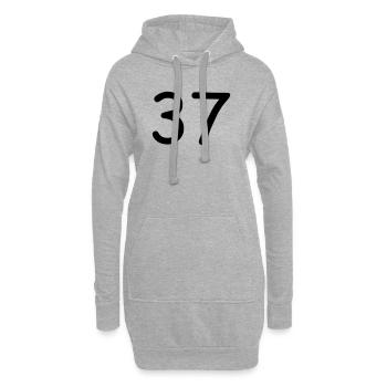 37 - Hoodie-Kleid - Grau meliert - Vorne