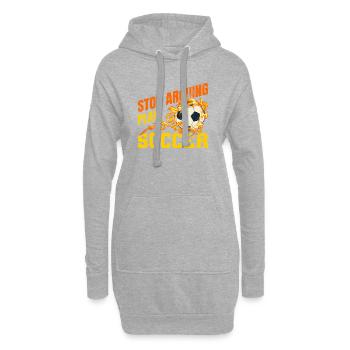 Fußball Witziger Spruch - Hoodie-Kleid - Grau meliert - Vorne