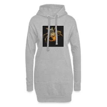 Neon Arachnide Design - Hoodie-Kleid - Grau meliert - Vorne