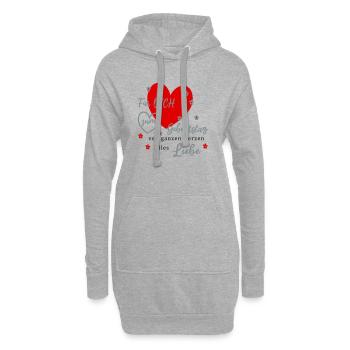 Für DICH zum Geburtstag Liebe - Hoodie-Kleid - Grau meliert - Vorne