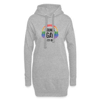 Mois de la Fierté LGBT - Ça sonne gay, j’en suis - Sweat-shirt à capuche long Femme - gris chiné - Devant