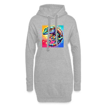 Gecko - Hoodie-Kleid - Grau meliert - Vorne