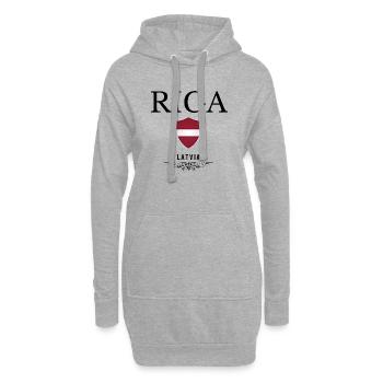 Riga-Souvenir, elegantes Design Riga - Hoodie-Kleid - Grau meliert - Vorne