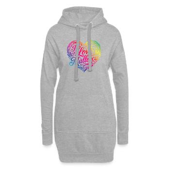 J’adore Mallorca Colorful - Sweat-shirt à capuche long Femme - gris chiné - Devant