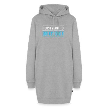 Netzwerk Ingenieur Programmierer Informatiker - Hoodie-Kleid - Grau meliert - Vorne