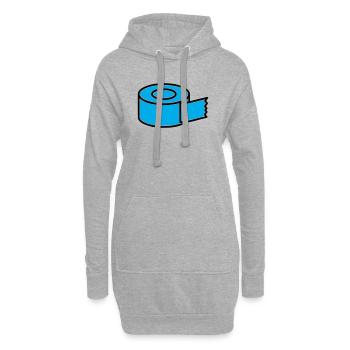 Klebeband Tape Rolle Comic - Hoodie-Kleid - Grau meliert - Vorne