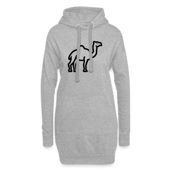 Kamel - Hoodie-Kleid - Grau meliert - Vorne