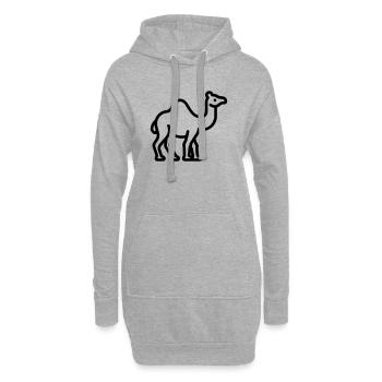 Kamel - Hoodie-Kleid - Grau meliert - Vorne