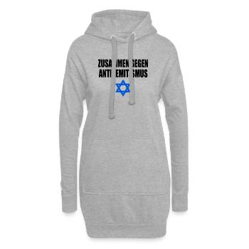 zusammen gegen antisemitism - Hoodie-Kleid - Grau meliert - Vorne