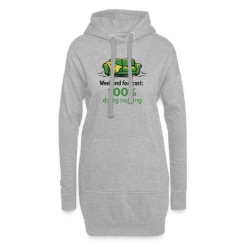 Wochenende Prognose: 100% nichts tun - Hoodie-Kleid - Grau meliert - Vorne