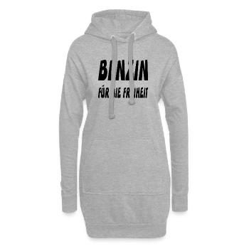 Benzin - Hoodie-Kleid - Grau meliert - Vorne