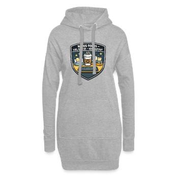 Wenig Fokus – Viel Kaffee, Kein Output - Hoodie-Kleid - Grau meliert - Vorne