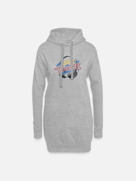 Loud Thoughts Graffiti - Hoodie-Kleid - Grau meliert