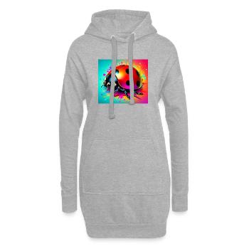 Marienkäfer - Hoodie-Kleid - Grau meliert - Vorne